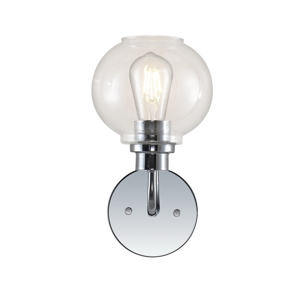 Bonnet Iron/Seeded Glass Cottage Rustic LED Vanity Light