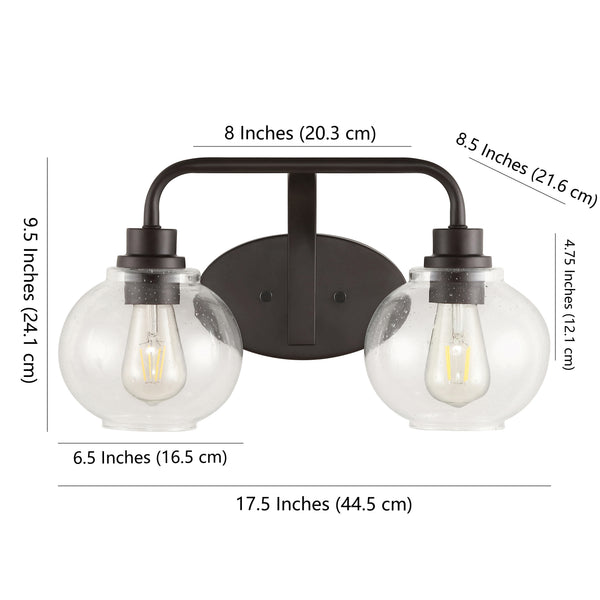 Dimension Image Oil Rubbed Bronze / 2-Light