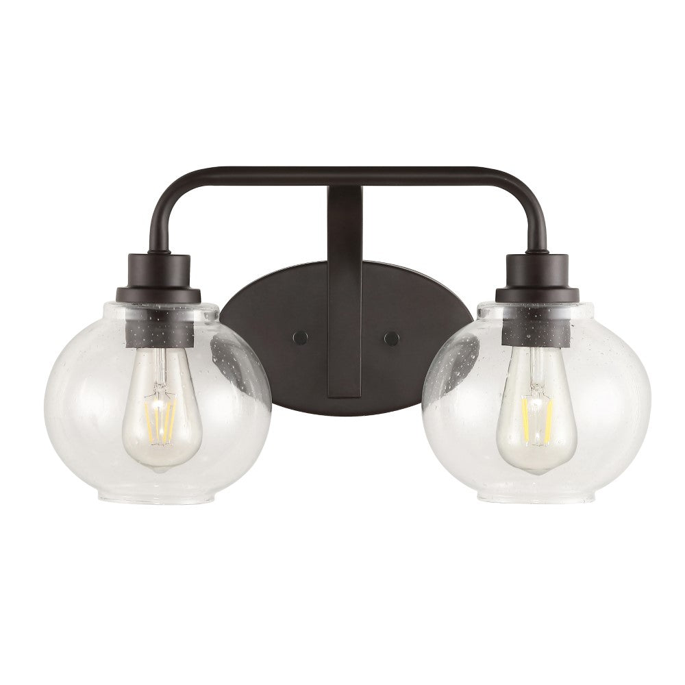 Bonnet Iron/Seeded Glass Cottage Rustic LED Vanity Light