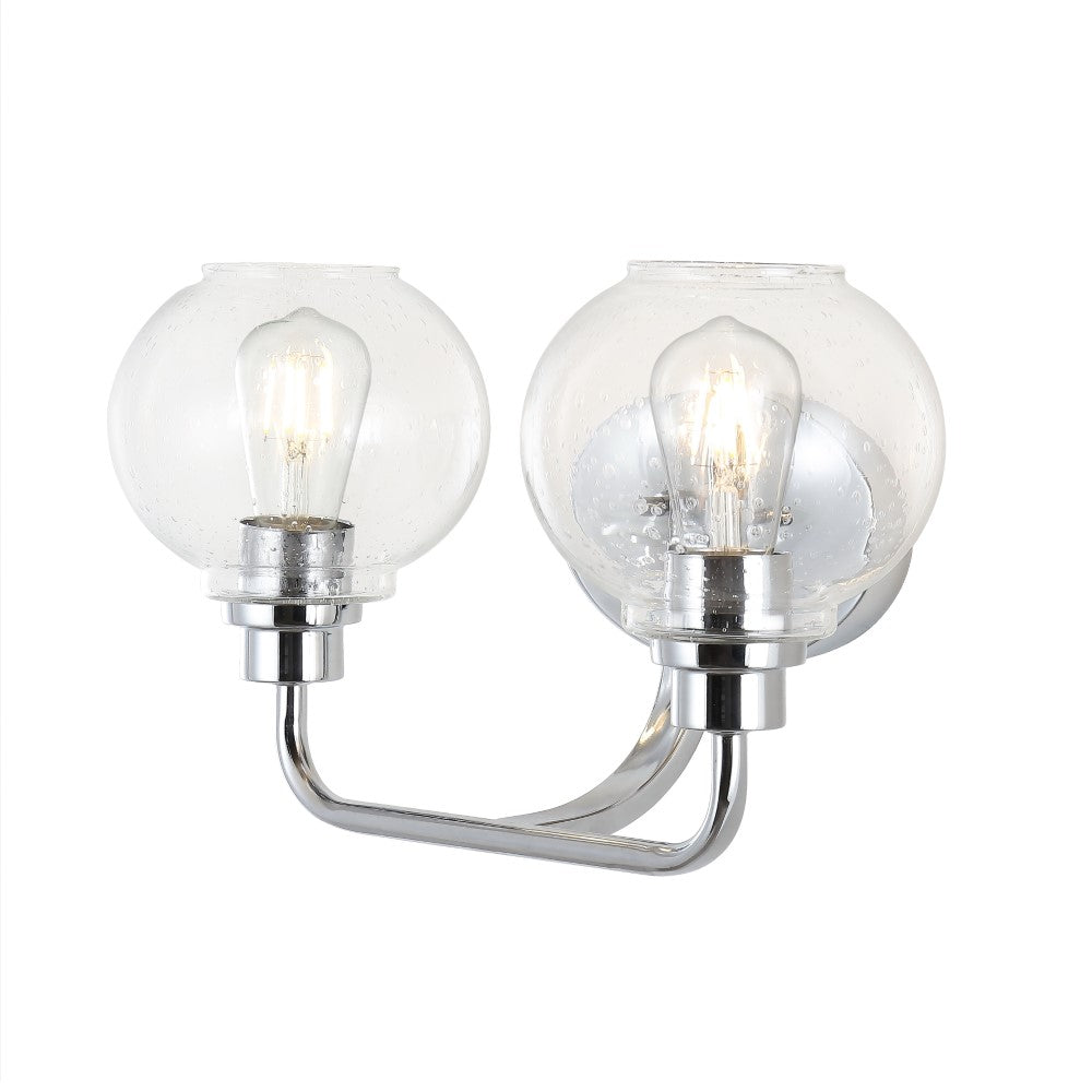 Bonnet Iron/Seeded Glass Cottage Rustic LED Vanity Light