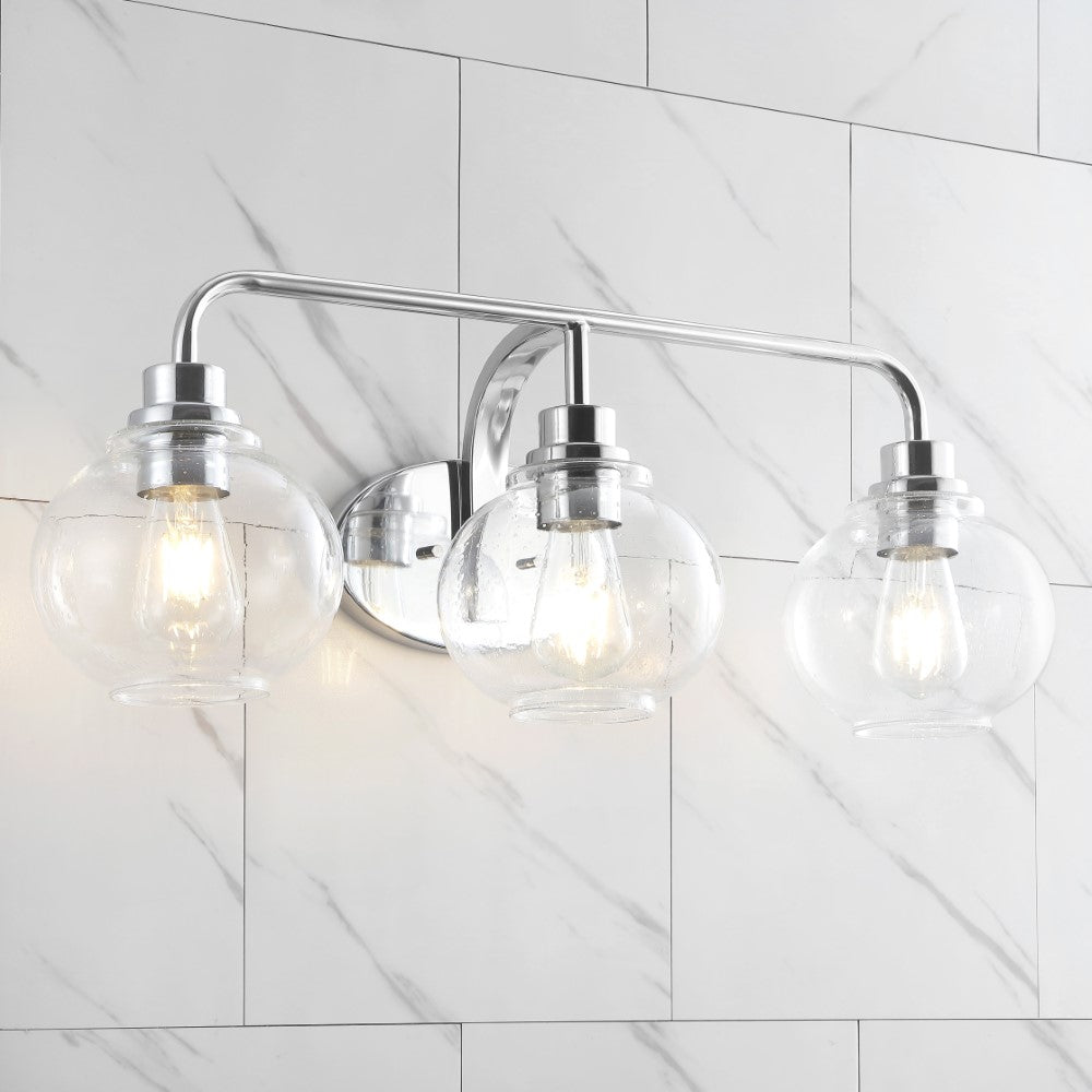 Bonnet Iron/Seeded Glass Cottage Rustic LED Vanity Light
