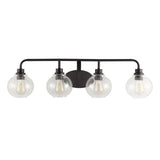 Bonnet Iron/Seeded Glass Cottage Rustic LED Vanity Light
