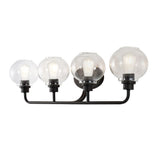 Bonnet Iron/Seeded Glass Cottage Rustic LED Vanity Light