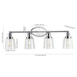Linko Iron/Seeded Glass Classic Cottage LED Vanity Light