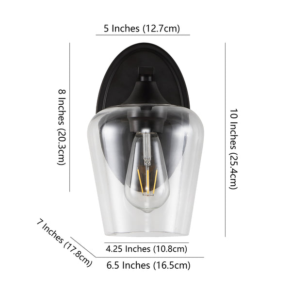 Dimension Image Oil Rubbed Bronze / 1-Light