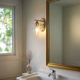 Damon Iron/Glass Cottage Rustic LED Vanity Light
