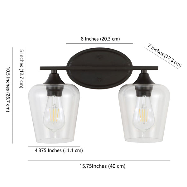 Dimension Image Oil Rubbed Bronze / 2-Light
