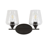 Damon Iron/Glass Cottage Rustic LED Vanity Light