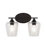 Damon Iron/Glass Cottage Rustic LED Vanity Light