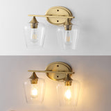 Damon Iron/Glass Cottage Rustic LED Vanity Light