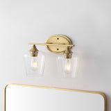 Damon Iron/Glass Cottage Rustic LED Vanity Light