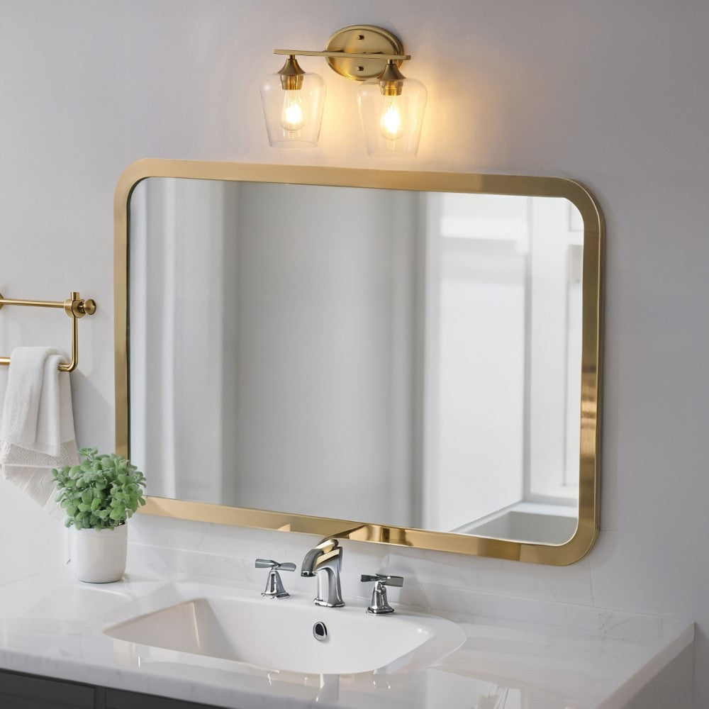Damon Iron/Glass Cottage Rustic LED Vanity Light