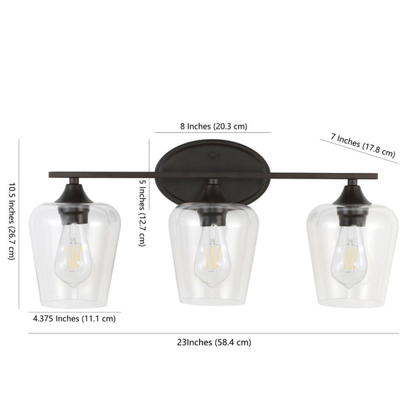 Dimension Image Oil Rubbed Bronze / 3-Light