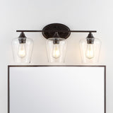 Damon Iron/Glass Cottage Rustic LED Vanity Light