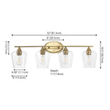 Damon Iron/Glass Cottage Rustic LED Vanity Light