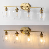 Damon Iron/Glass Cottage Rustic LED Vanity Light
