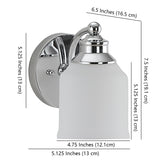 Berkley Iron/Frosted Glass Farmhouse Cottage LED Vanity Light