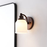 Berkley Iron/Frosted Glass Farmhouse Cottage LED Vanity Light
