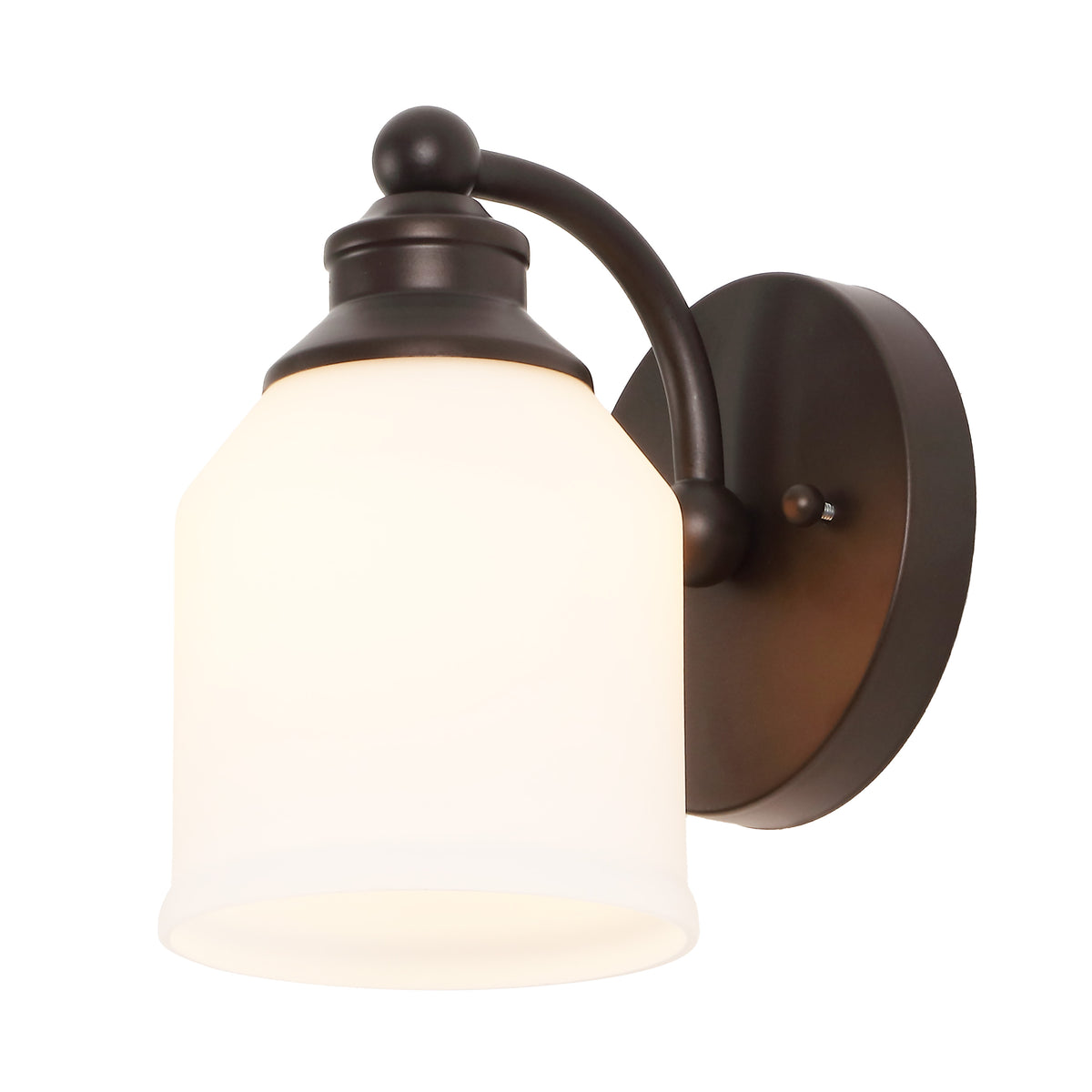 Berkley Iron/Frosted Glass Farmhouse Cottage LED Vanity Light