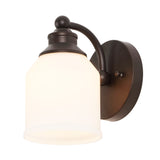 Berkley Iron/Frosted Glass Farmhouse Cottage LED Vanity Light