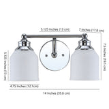 Berkley Iron/Frosted Glass Farmhouse Cottage LED Vanity Light