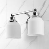 Berkley Iron/Frosted Glass Farmhouse Cottage LED Vanity Light