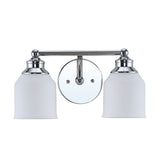 Berkley Iron/Frosted Glass Farmhouse Cottage LED Vanity Light
