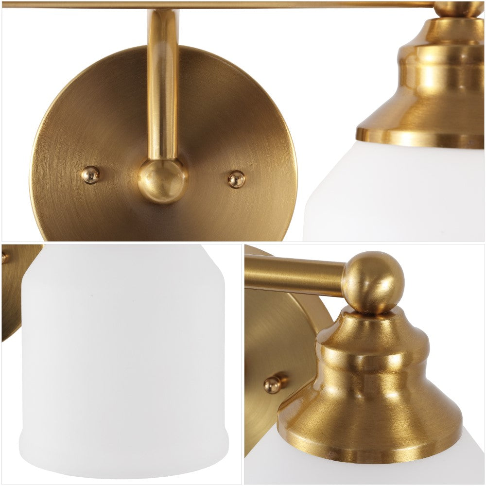 Berkley Iron/Frosted Glass Farmhouse Cottage LED Vanity Light