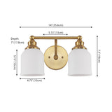 Berkley Iron/Frosted Glass Farmhouse Cottage LED Vanity Light
