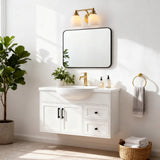 Berkley Iron/Frosted Glass Farmhouse Cottage LED Vanity Light