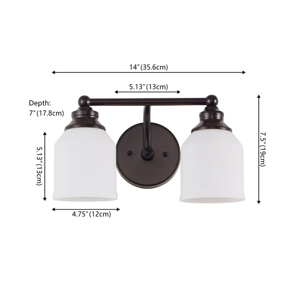 Dimension Image Oil Rubbed Bronze / 2 Light