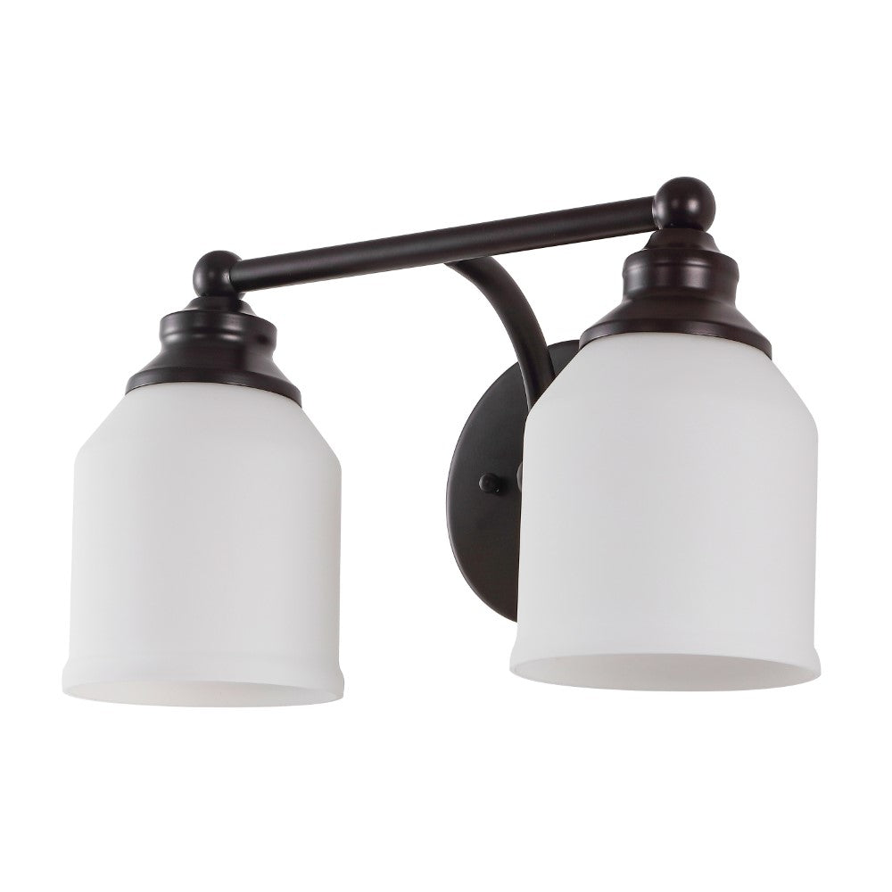 Berkley Iron/Frosted Glass Farmhouse Cottage LED Vanity Light