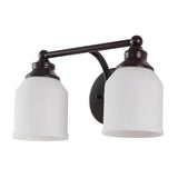 Berkley Iron/Frosted Glass Farmhouse Cottage LED Vanity Light