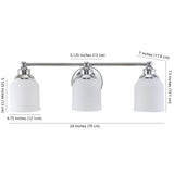 Berkley Iron/Frosted Glass Farmhouse Cottage LED Vanity Light