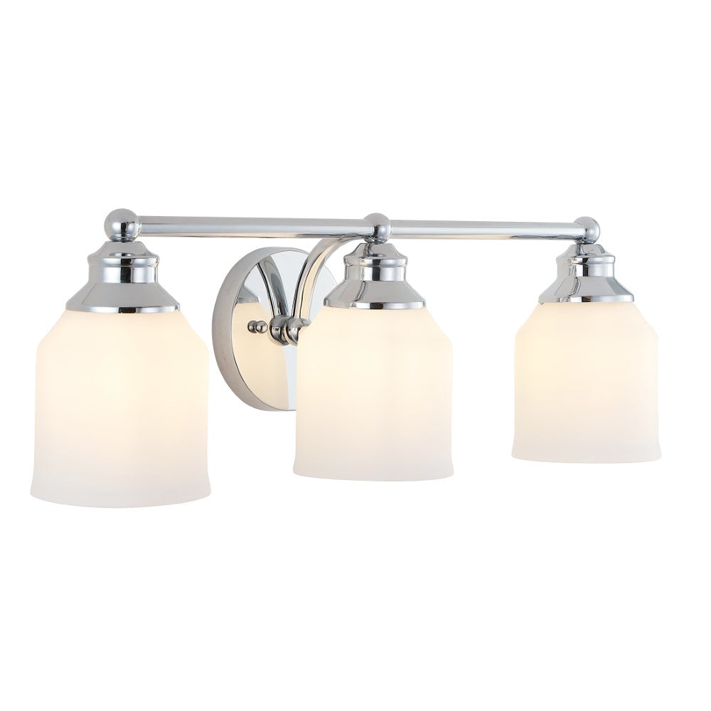 Berkley Iron/Frosted Glass Farmhouse Cottage LED Vanity Light