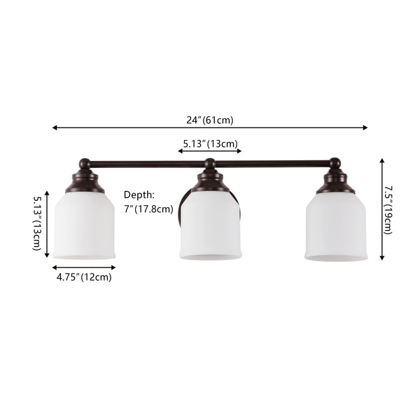 Dimension Image Oil Rubbed Bronze / 3 Light