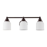 Berkley Iron/Frosted Glass Farmhouse Cottage LED Vanity Light