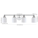 Berkley Iron/Frosted Glass Farmhouse Cottage LED Vanity Light
