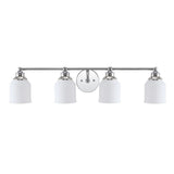 Berkley Iron/Frosted Glass Farmhouse Cottage LED Vanity Light