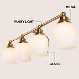 Berkley Iron/Frosted Glass Farmhouse Cottage LED Vanity Light