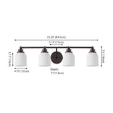 Berkley Iron/Frosted Glass Farmhouse Cottage LED Vanity Light