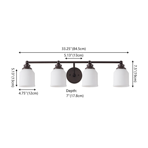 Dimension Image Oil Rubbed Bronze / 4 Light