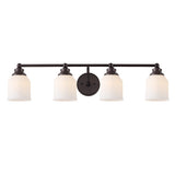 Berkley Iron/Frosted Glass Farmhouse Cottage LED Vanity Light