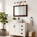 Berkley Iron/Frosted Glass Farmhouse Cottage LED Vanity Light