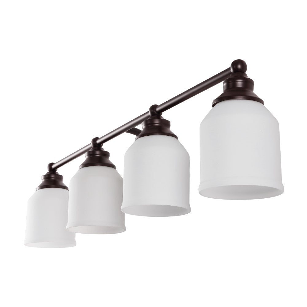 Berkley Iron/Frosted Glass Farmhouse Cottage LED Vanity Light