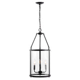 Thomas 12" Industrial Farmhouse Iron/Glass LED Pendant