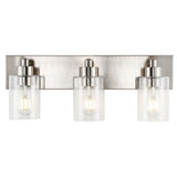 Margaret Seeded Glass/Iron Modern Contemporary LED Vanity Light