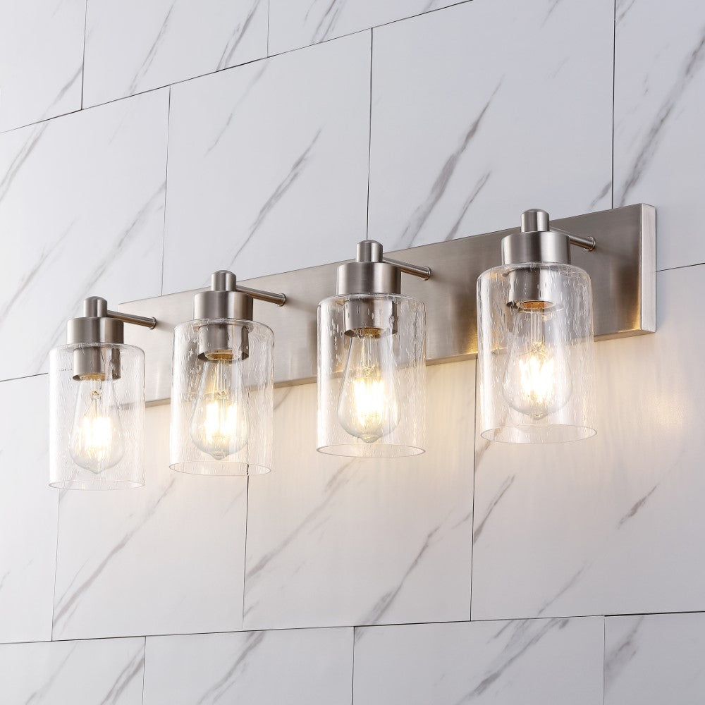 Margaret Seeded Glass/Iron Modern Contemporary LED Vanity Light