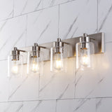 Margaret Seeded Glass/Iron Modern Contemporary LED Vanity Light