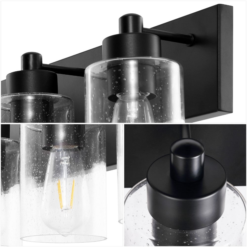 Margaret Seeded Glass/Iron Modern Contemporary LED Vanity Light